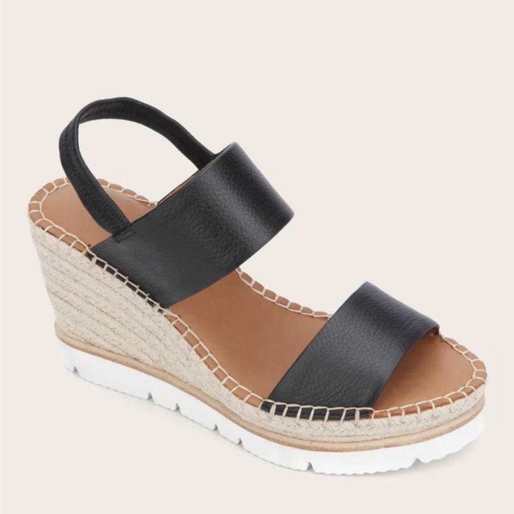 Kenneth Cole Black Wedge Sandals Brand new in box